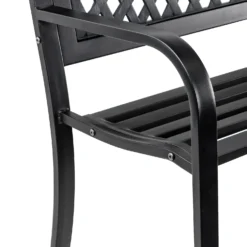 Black Steel Garden Bench 11 Black Steel Garden Bench -Outdoor Garden 14005779 5405018249740746