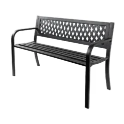Black Steel Garden Bench 9 Black Steel Garden Bench -Outdoor Garden 14005779 7435018249610474