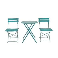 Millie Metal Bistro Set - Green -Outdoor Garden 14005782 6135018249521962