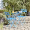 Millie Metal Bistro Set - Blue 2 Millie Metal Bistro Set - Blue -Outdoor Garden 14005783 1605022384336357