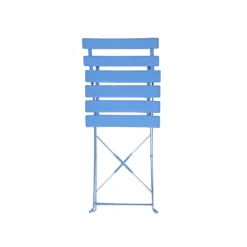 Millie Metal Bistro Set - Blue -Outdoor Garden 14005783 2055018249978976