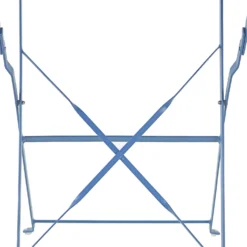 Millie Metal Bistro Set - Blue -Outdoor Garden 14005783 8755018249714757