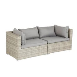 Cairo Grey Rattan Effect Garden Sofa Set -Outdoor Garden 14005786 1555022102946530