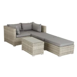 Cairo Grey Rattan Effect Garden Sofa Set -Outdoor Garden 14005786 1675022102896865