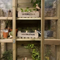 Forest Garden Georgian Wall Greenhouse With Auto Vent -Outdoor Garden 14013374 1585004556252242