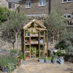 Forest Garden Georgian Wall Greenhouse With Auto Vent -Outdoor Garden 14013374 1755004556425684