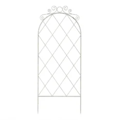 French Country Scroll Trellis - White