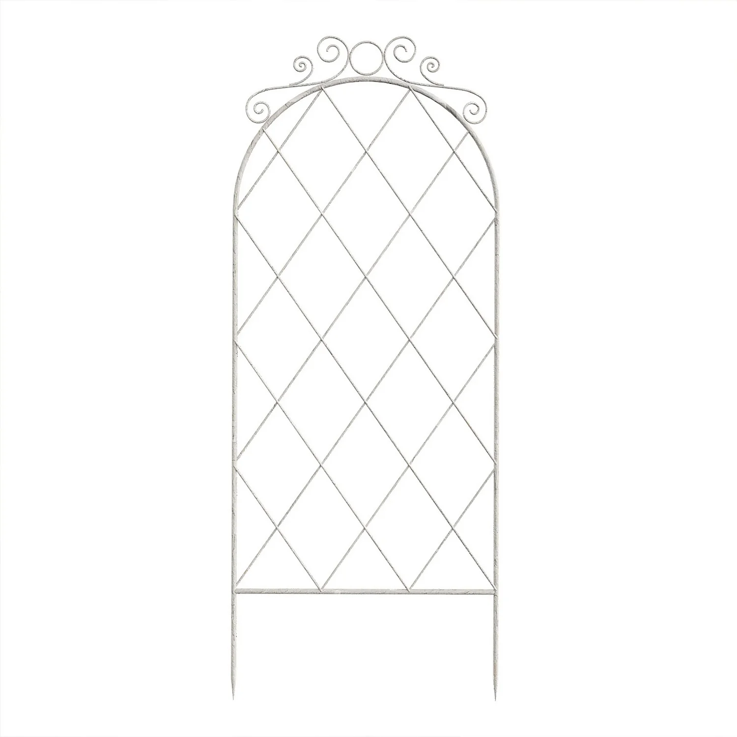 French Country Scroll Trellis - White 3 French Country Scroll Trellis - White
