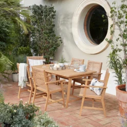 Miri 6 Seater Wooden Garden Dining Set -Outdoor Garden 14183988 1955022106791384