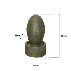 Stylish Fountain Petite Ripple Water Feature With LEDs -Outdoor Garden 14519358 5205047822608222