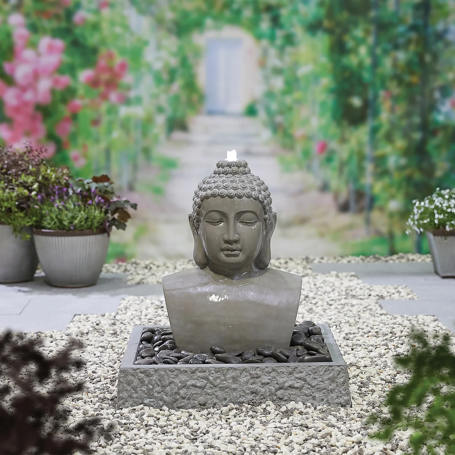 Stylish Fountain Lotus Buddha Water Feature With LEDs 4 Stylish Fountain Lotus Buddha Water Feature With LEDs - Image 2