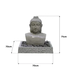 Stylish Fountain Lotus Buddha Water Feature With LEDs 9 Stylish Fountain Lotus Buddha Water Feature With LEDs -Outdoor Garden 14519362 9825047822642530