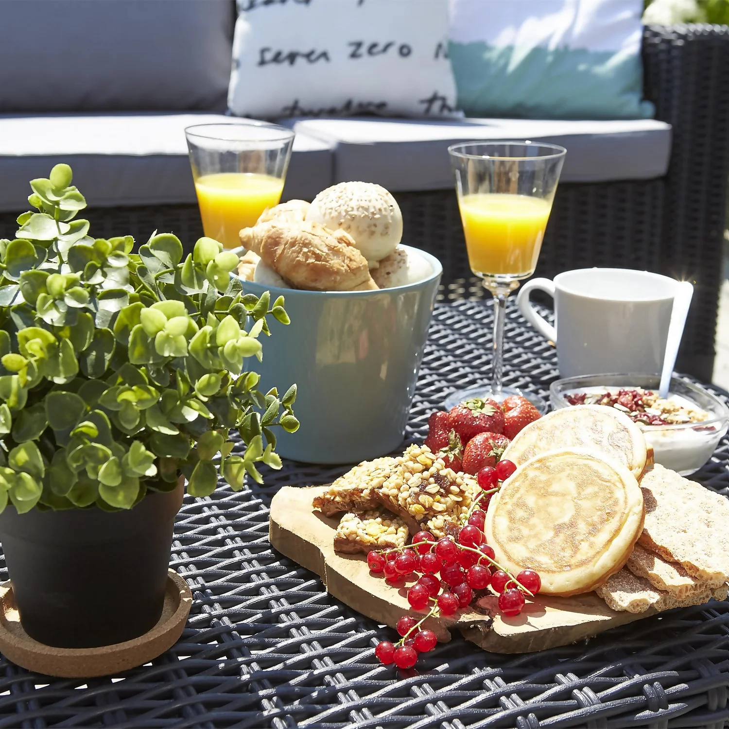 Keter California 2 Seater Outdoor Balcony Garden Furniture Set - Graphite With Grey Cushions 8 Keter California 2 Seater Outdoor Balcony Garden Furniture Set - Graphite With Grey Cushions - Image 6