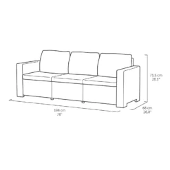 Keter California 5 Seater Outdoor Garden Furniture Sofa And Lounge Set - Graphite With Grey Cushions 19 Keter California 5 Seater Outdoor Garden Furniture Sofa And Lounge Set - Graphite With Grey Cushions -Outdoor Garden 14539594 1725041802489655